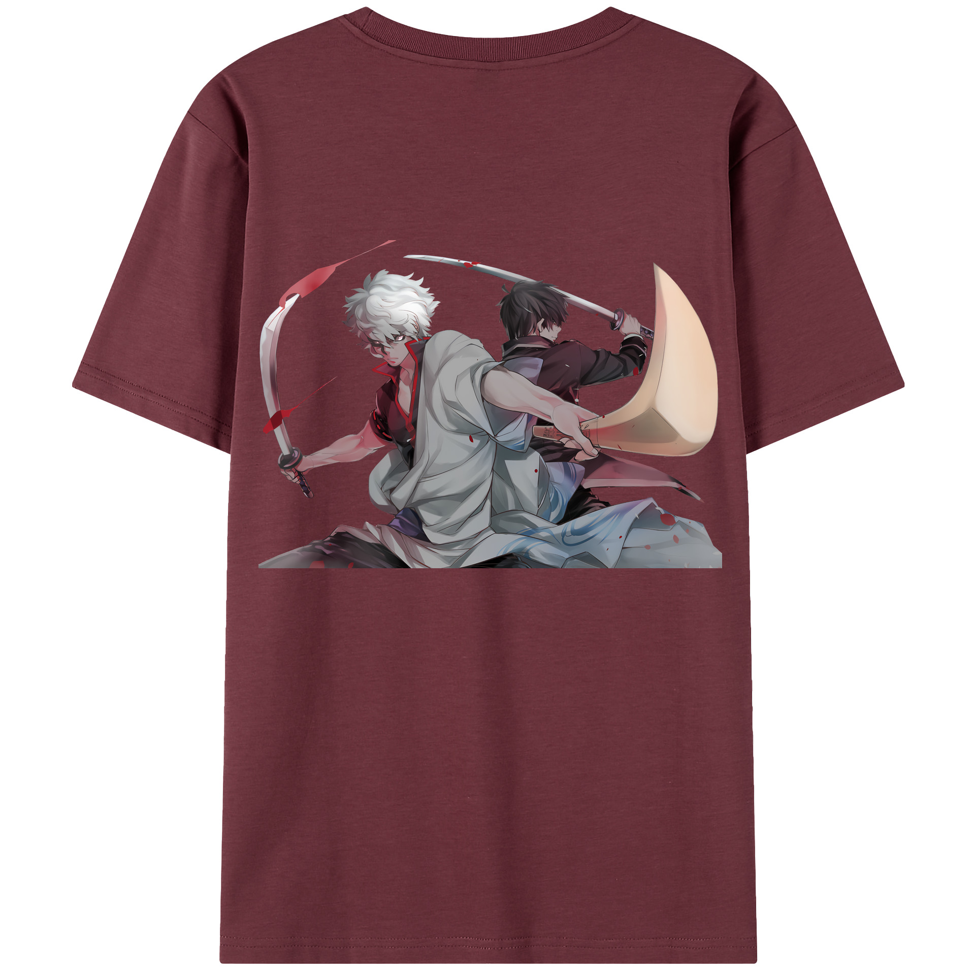 （画像用） ぎんたま 坂田銀時（さかたぎんとき） 神楽 志村新八（しむら しんぱち） GINTAMA Sakata Gintoki Kagura Shimura Shinpachi 綿100％半袖Tシャツ（背面プリント）
